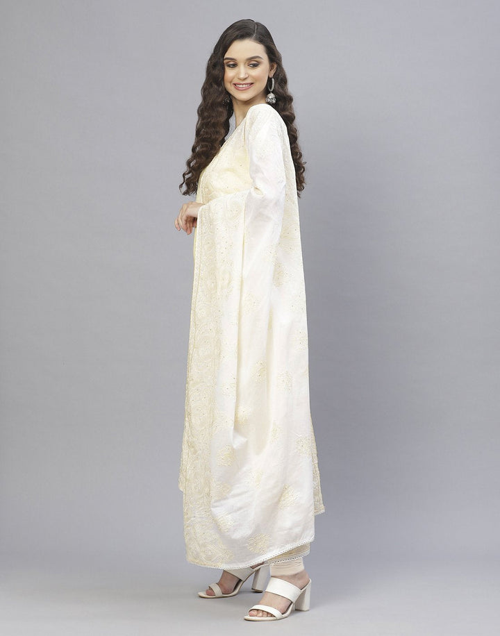 Cotton Embroidered Suit Set