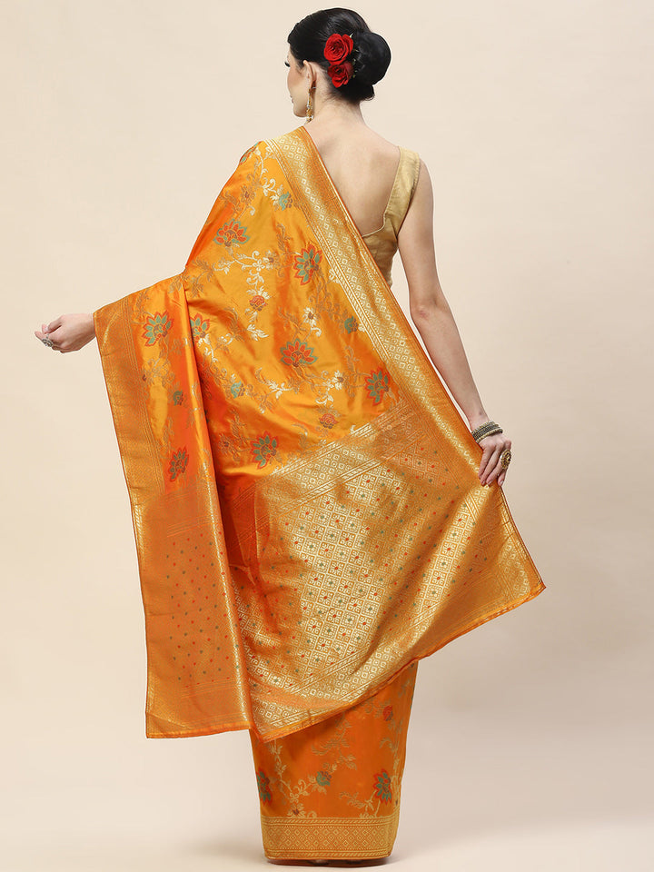 Zari Jaal Woven Art Silk Banarsi Saree
