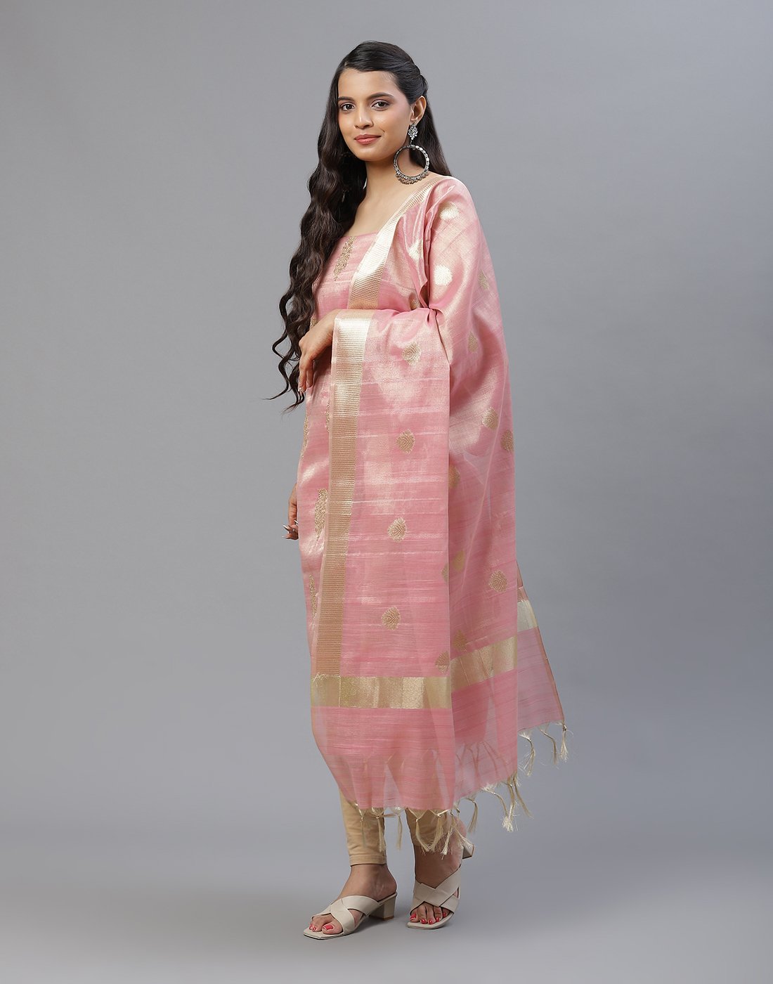 Chanderi Embroidered Suit piece