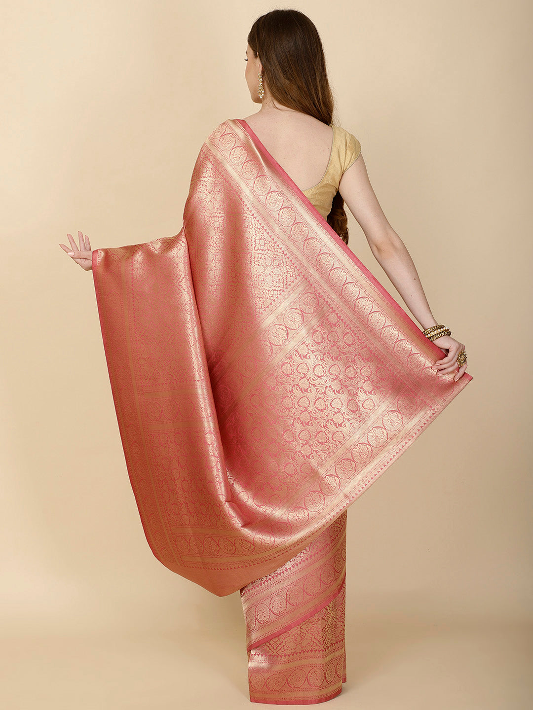 Ethnic Motifs Woven Handloom Saree