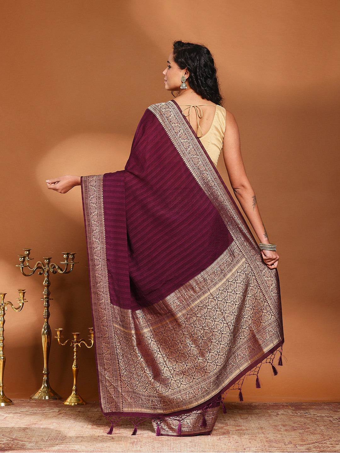 Woven Design Tussar Silk Saree