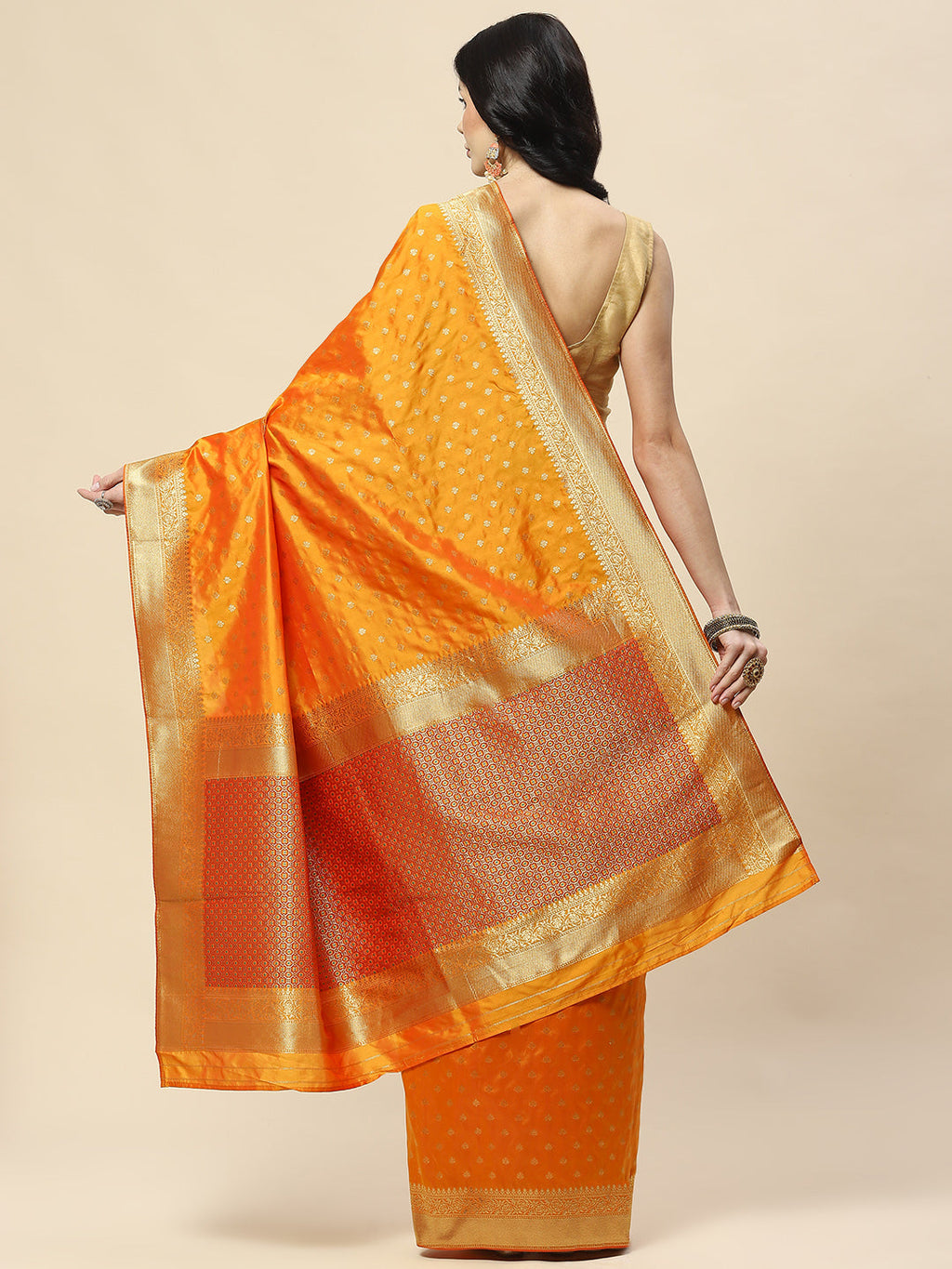 Zari Booti Woven Art Silk Banarsi Saree