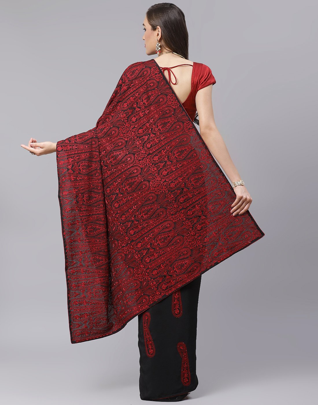 Georgette Embroidery Saree