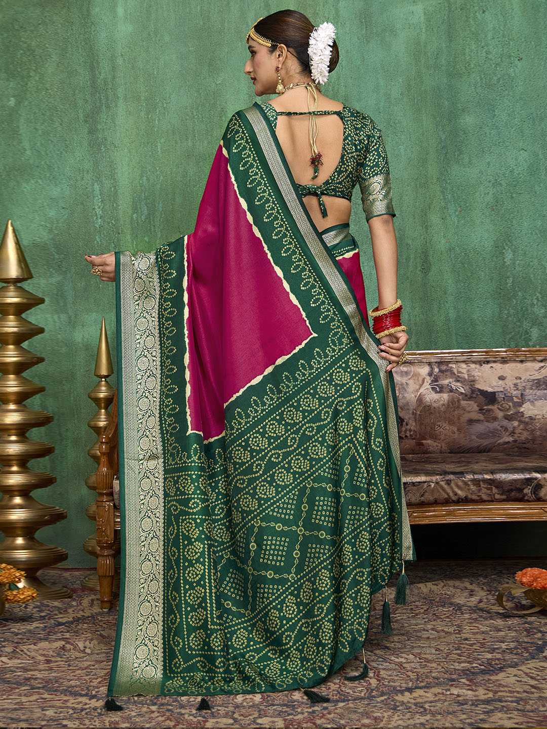 Printed Art Silk Saree