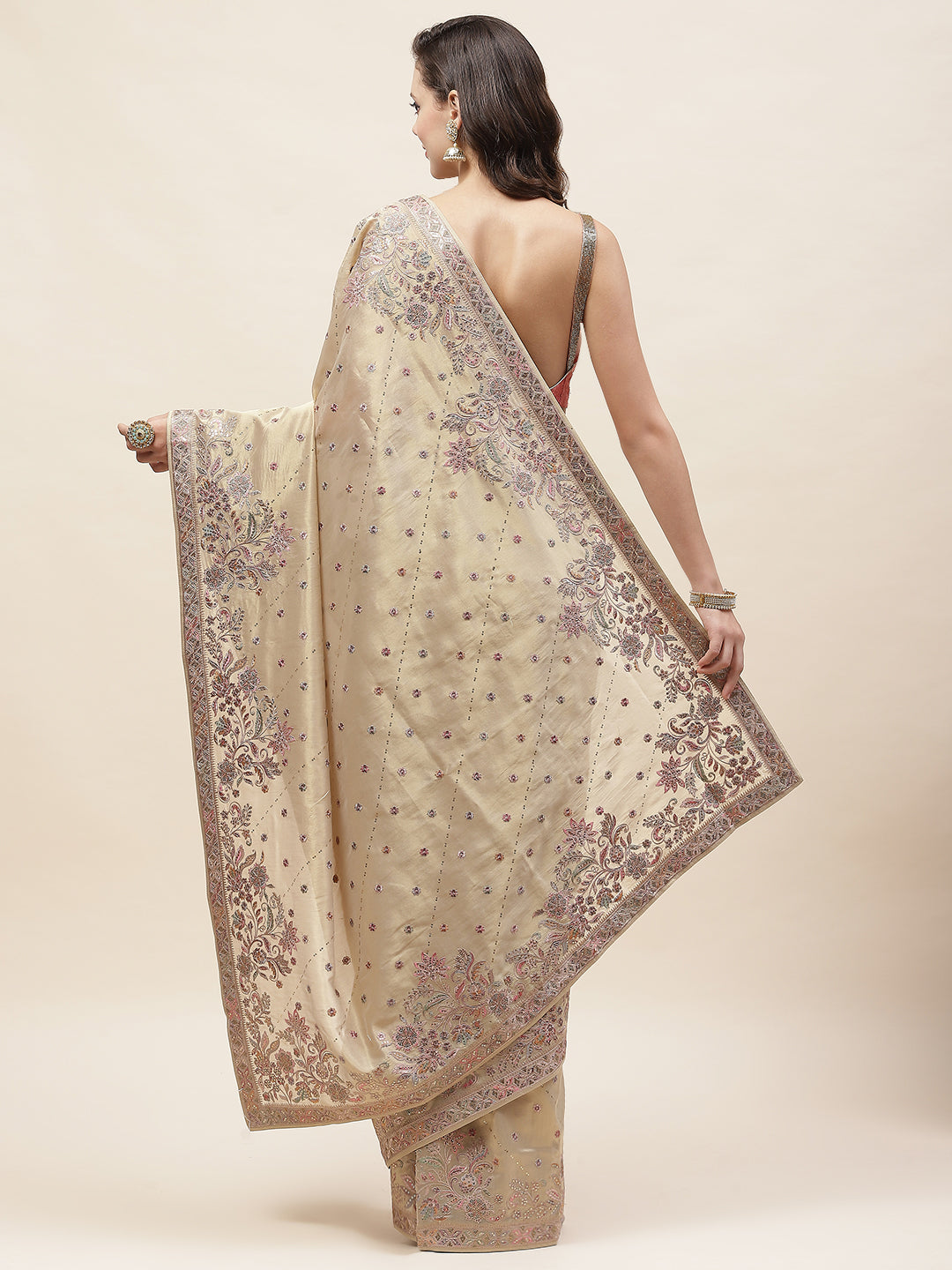 Resham Jaal Embroidery Banarsi Saree