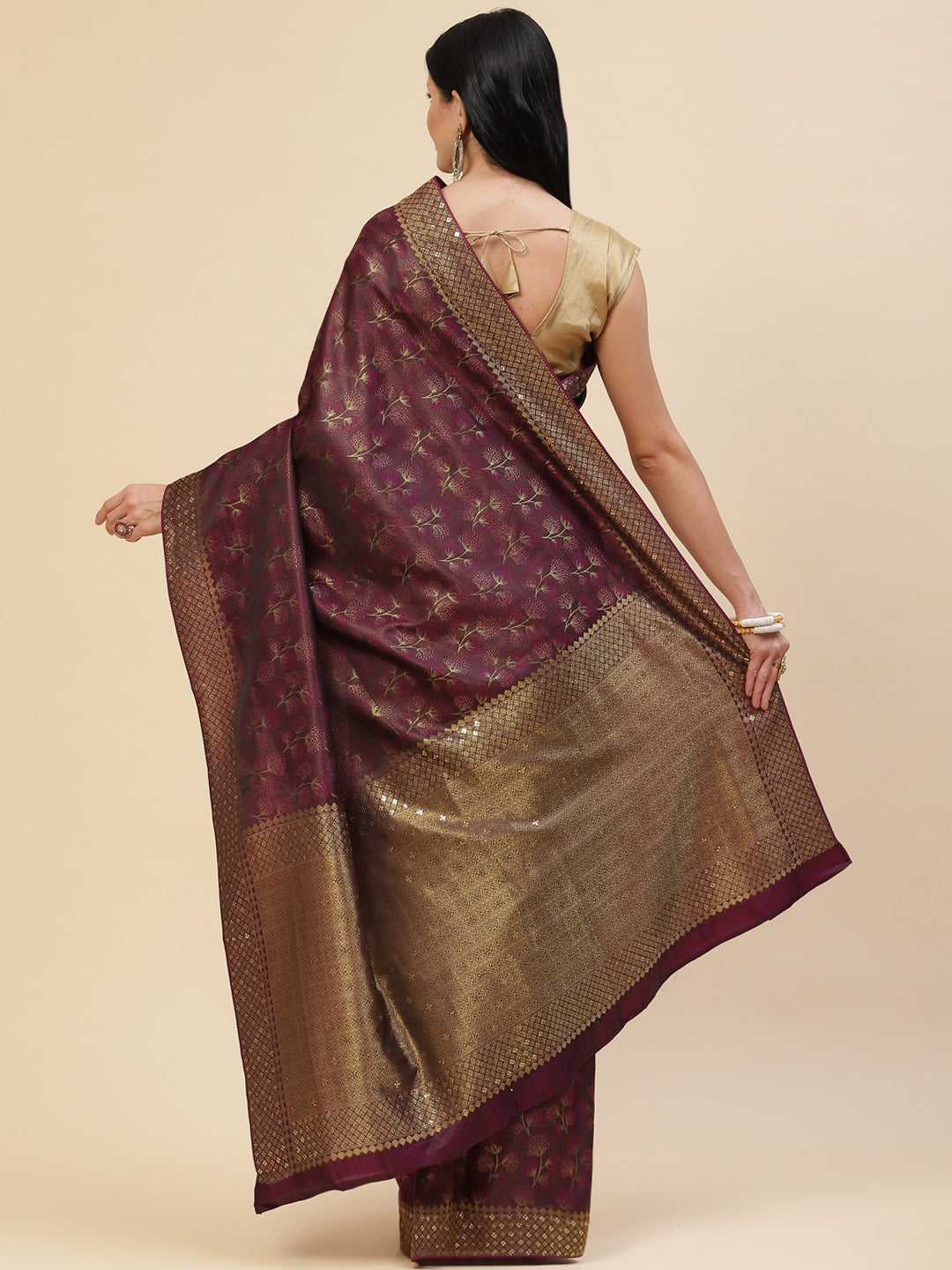 Stone Embroidered Banarasi Saree