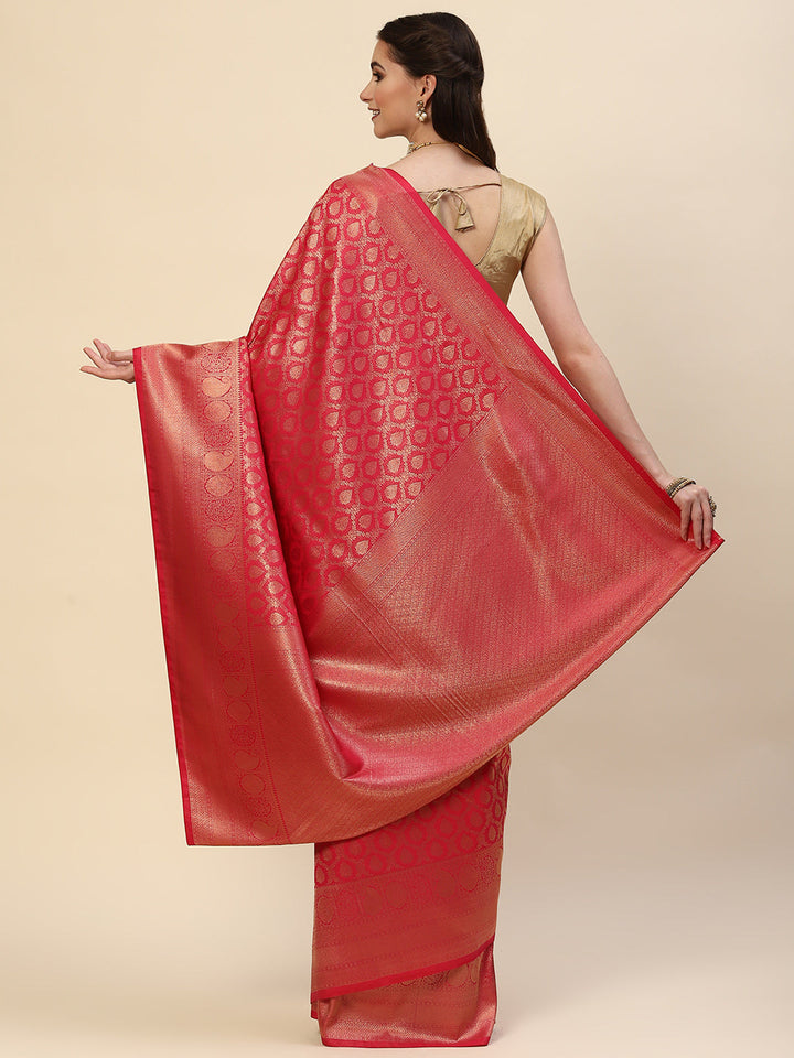 Brocade Zari Jaal Handloom Woven Saree