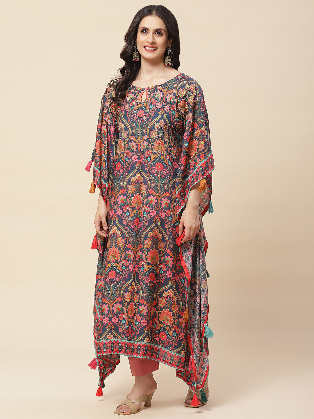 Printed Muslin Kaftan Kurta