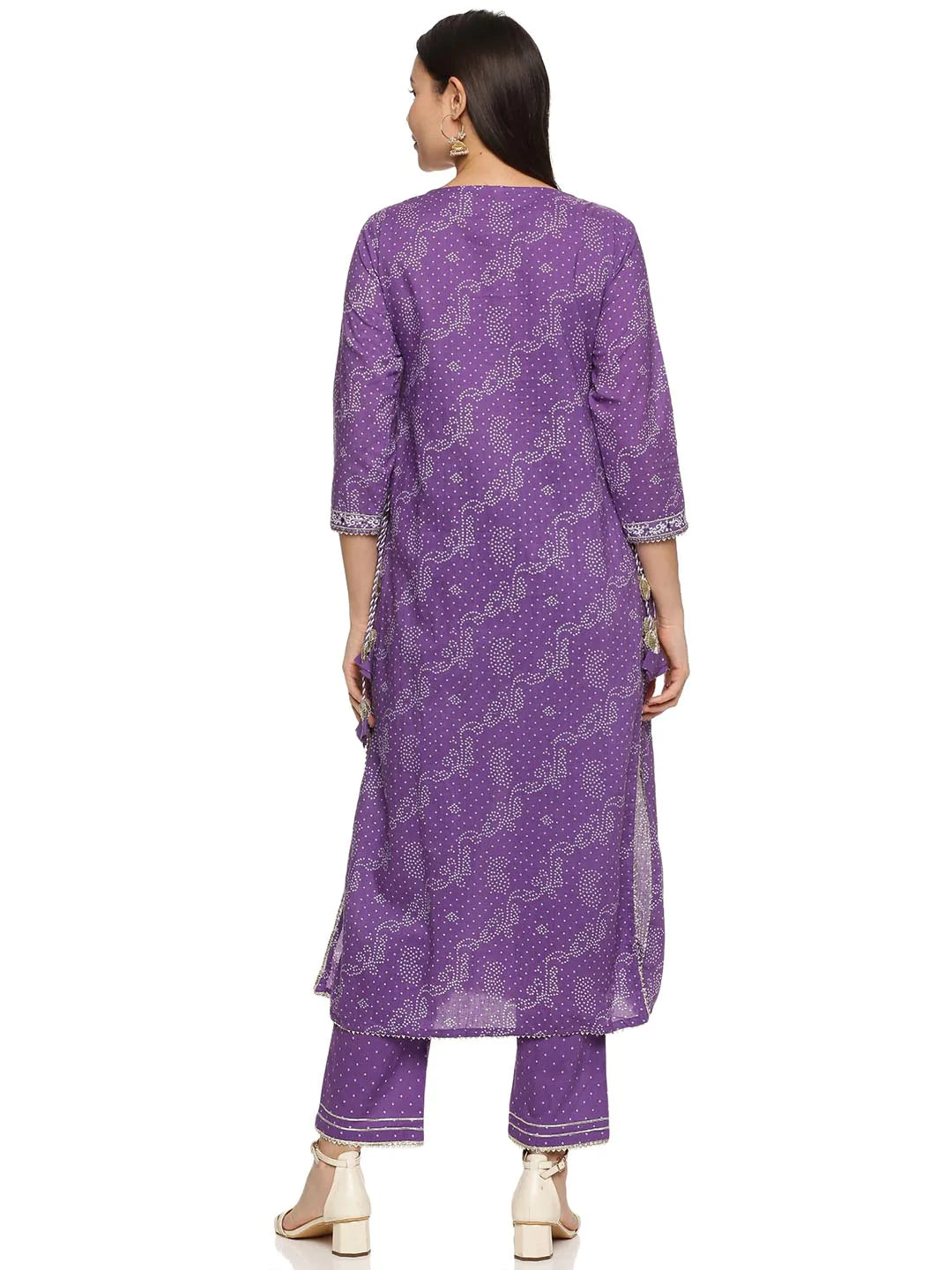 Printed Cotton Kurta With Pants