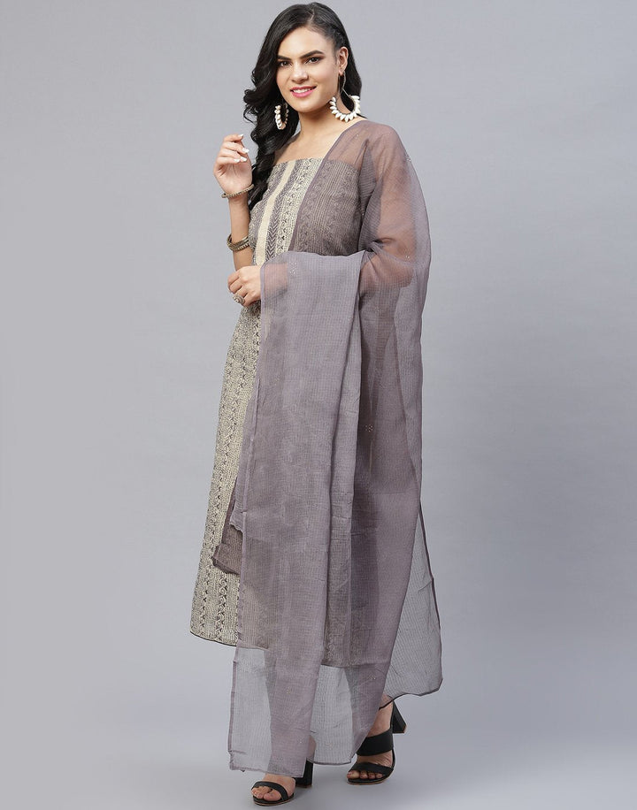 Chanderi Embroidered Suit Piece