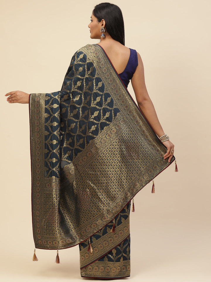 Resham Jaal Embroidered Banarasi Saree