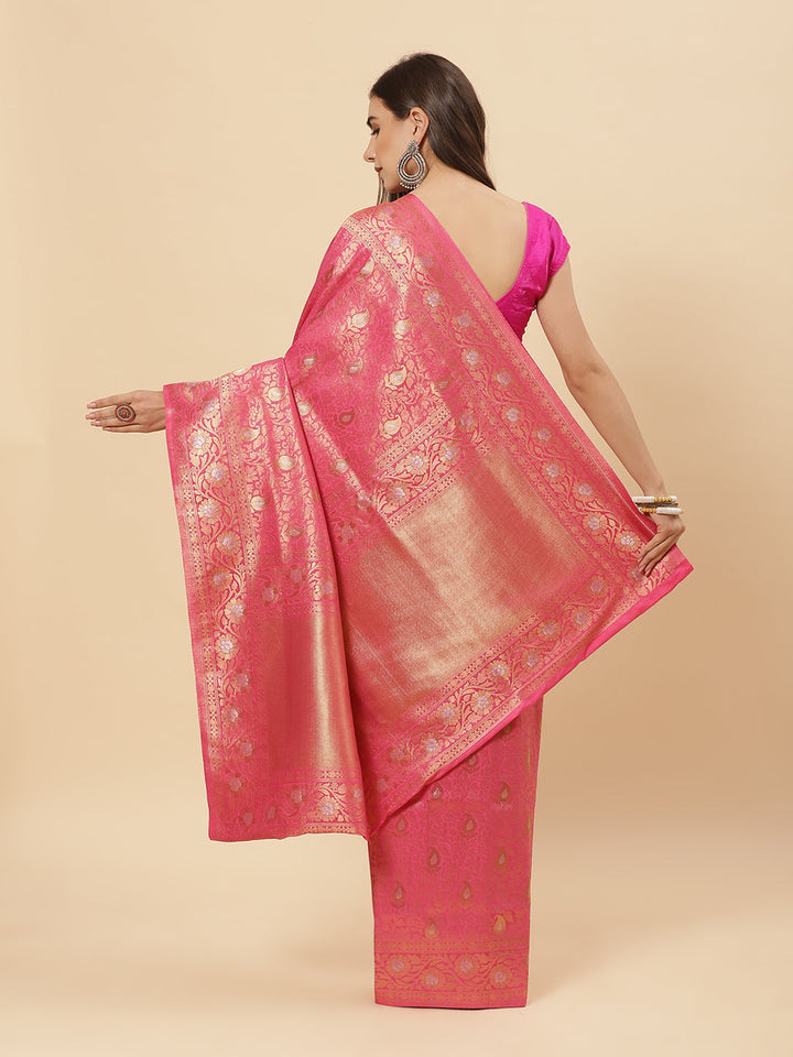 Art Handloom Saree with Zari Jaal Border