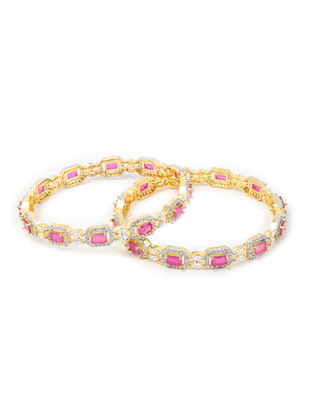 Gold &amp; Silver AD Bangles Set