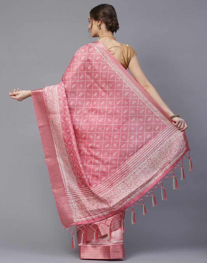 Satin Printed Saree