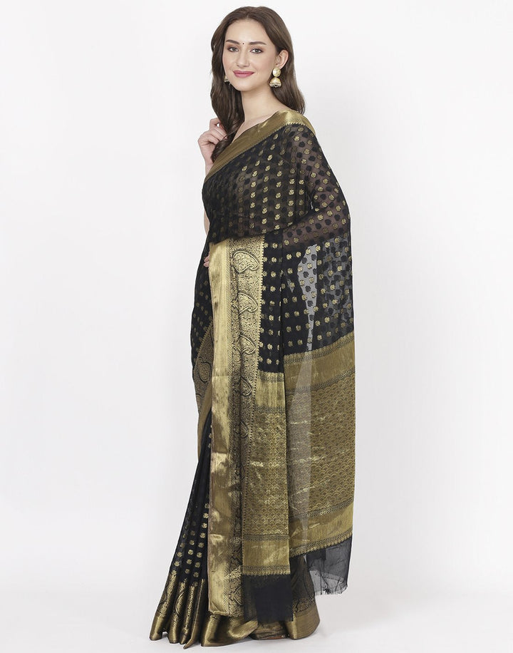 Red Art Chiffon Saree