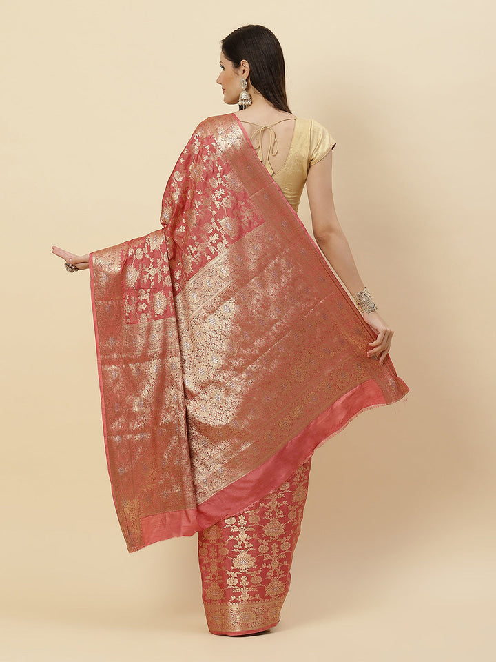 Zari Jaal Art Handloom Woven Saree