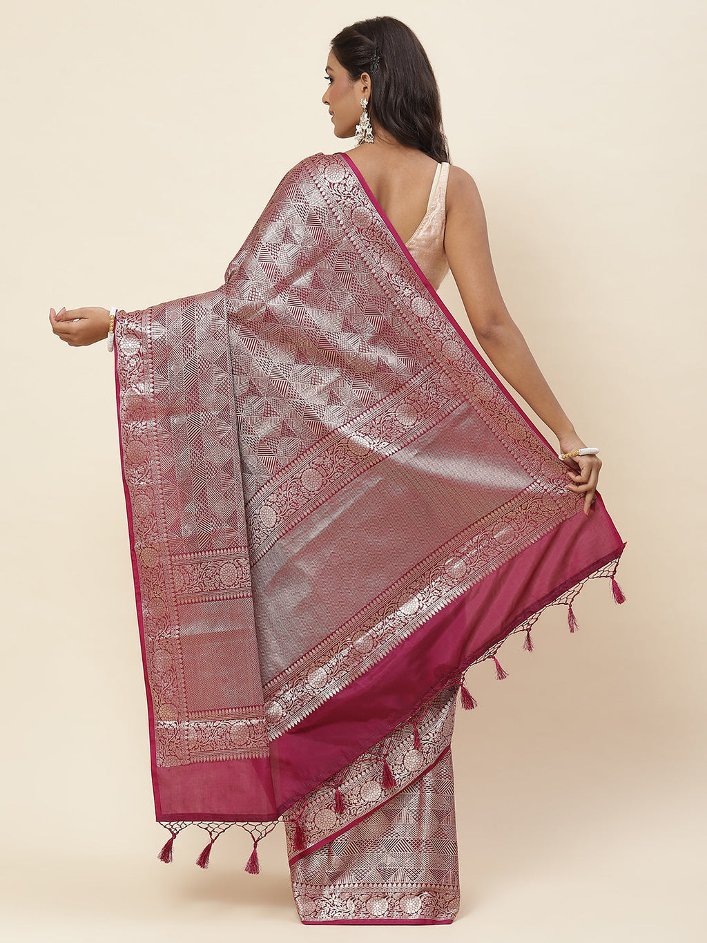 Zari Jaal Woven Banarsi Saree