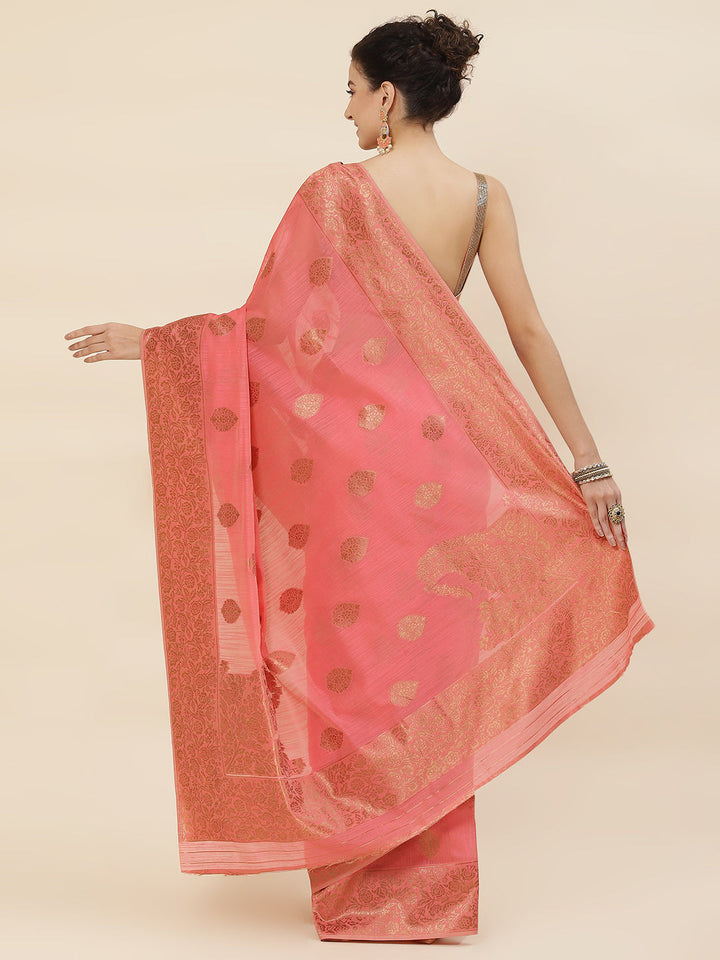 Zari Booti Woven Cotton Saree