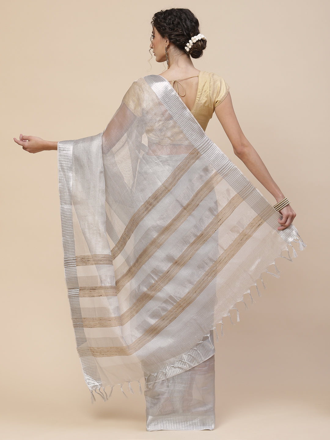 Zari Border Cotton Woven Saree