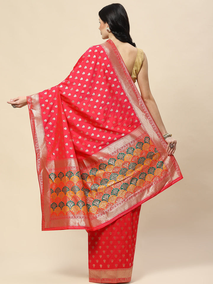 Zari Booti Woven Art Silk Banarsi Saree