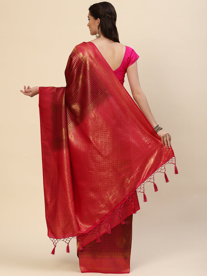 Zari Jaal Handloom Woven Saree