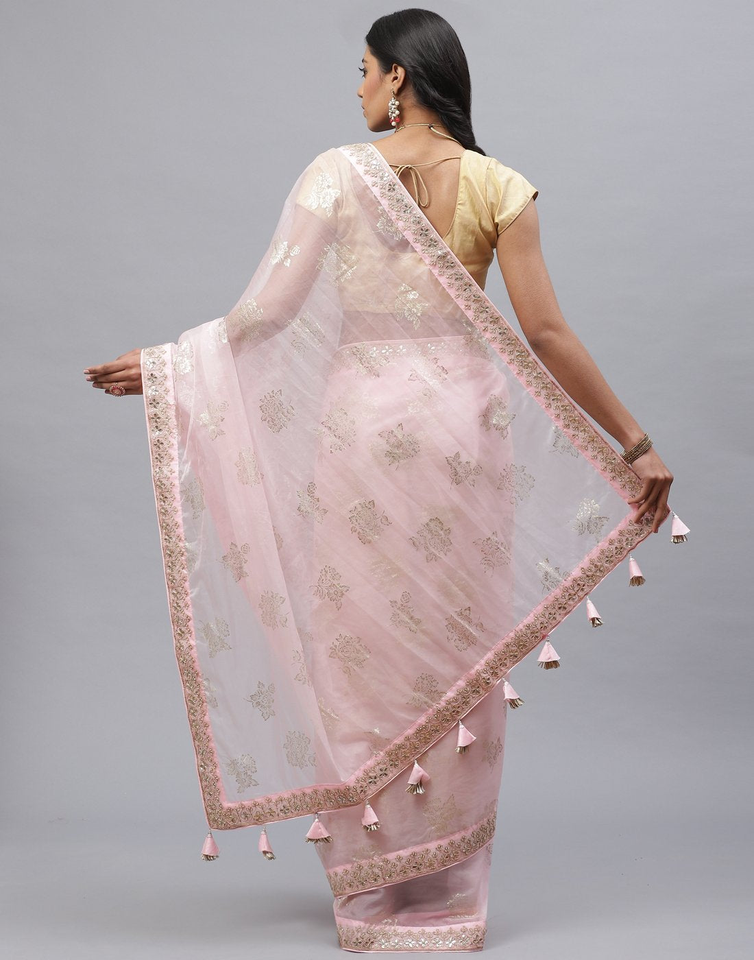 Organza Embroidery Saree