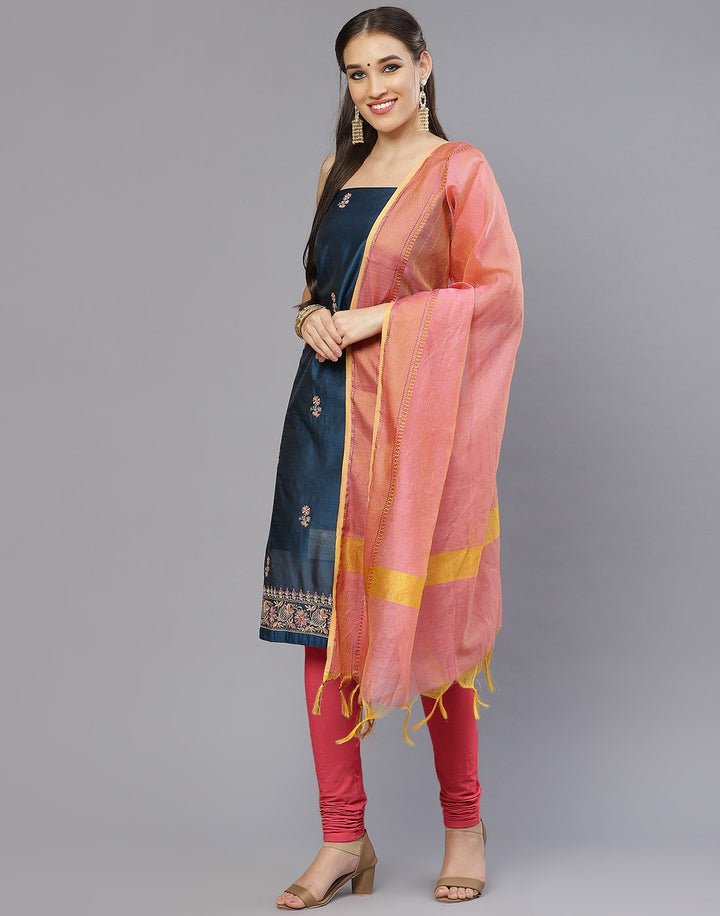 Chanderi Embroidered Suit Piece