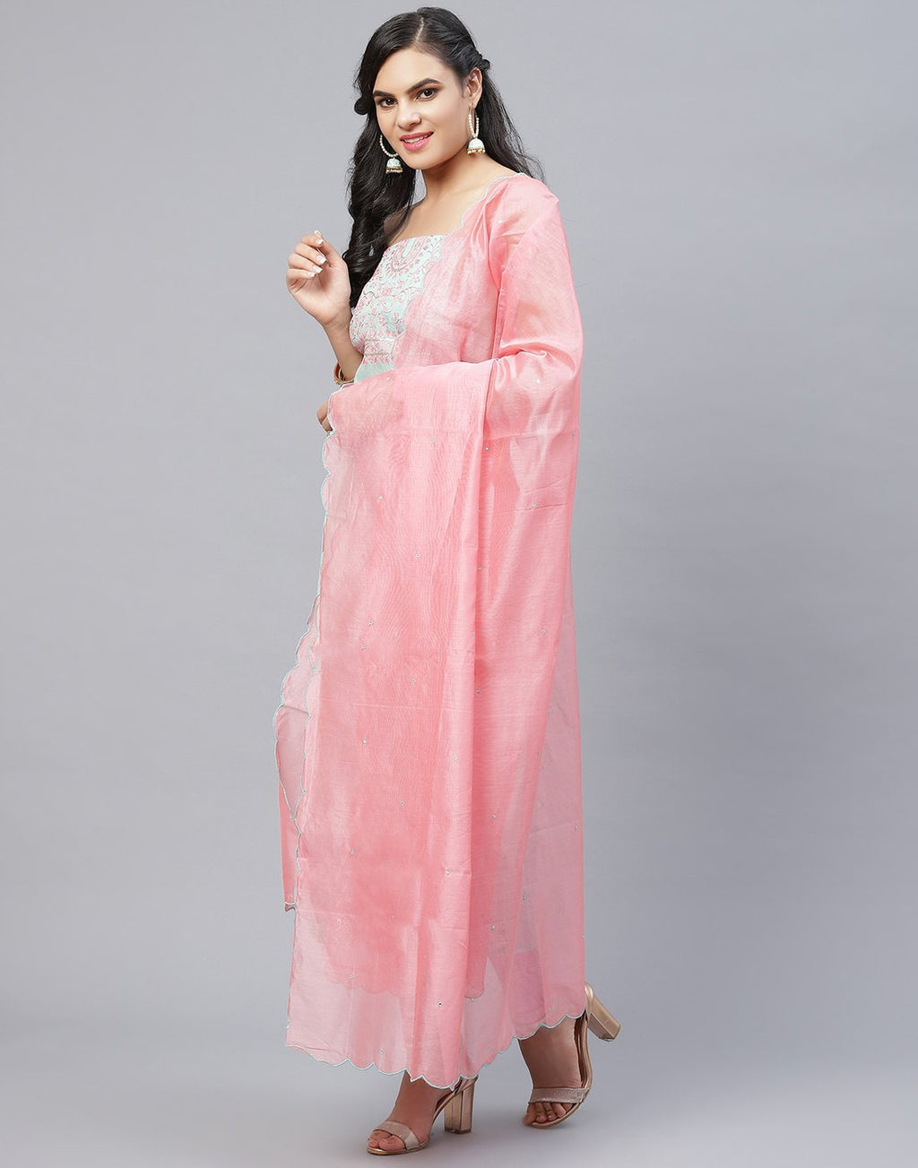 Chanderi Embroidered Suit Piece