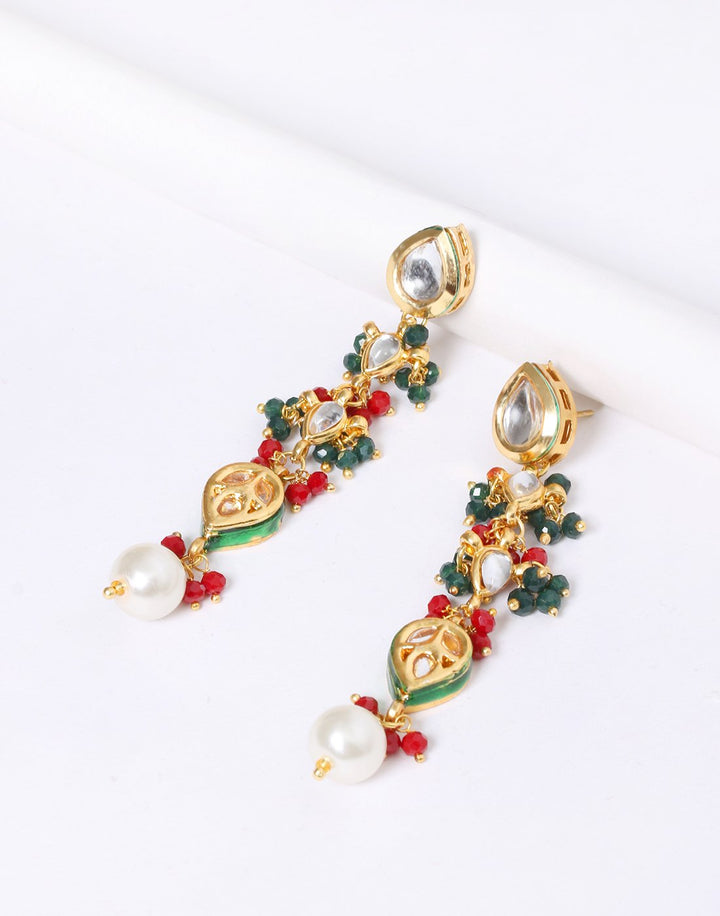Beautiful Gold Plated Kundan Earrings