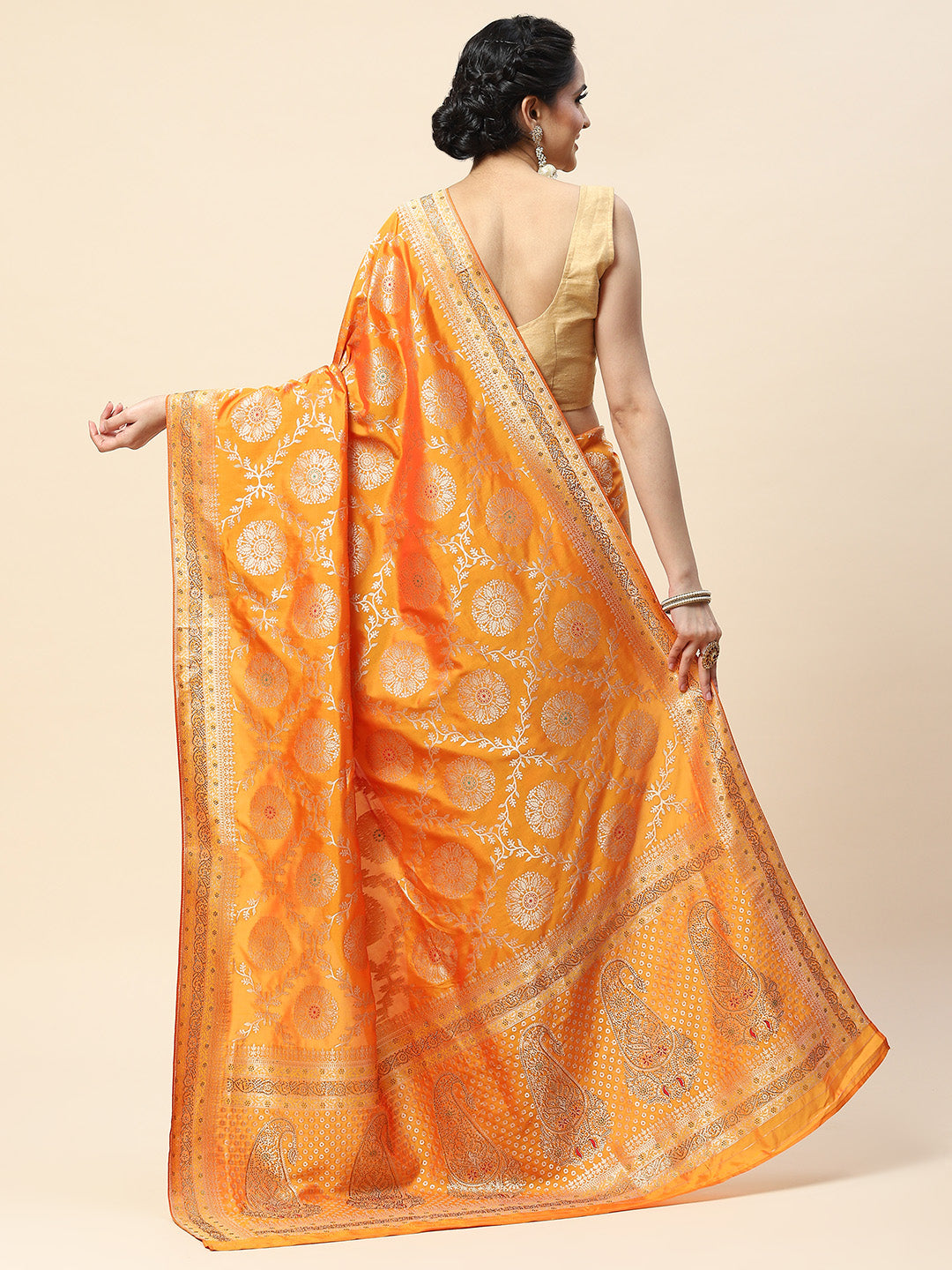 Stone Jaal Woven Banarasi Saree