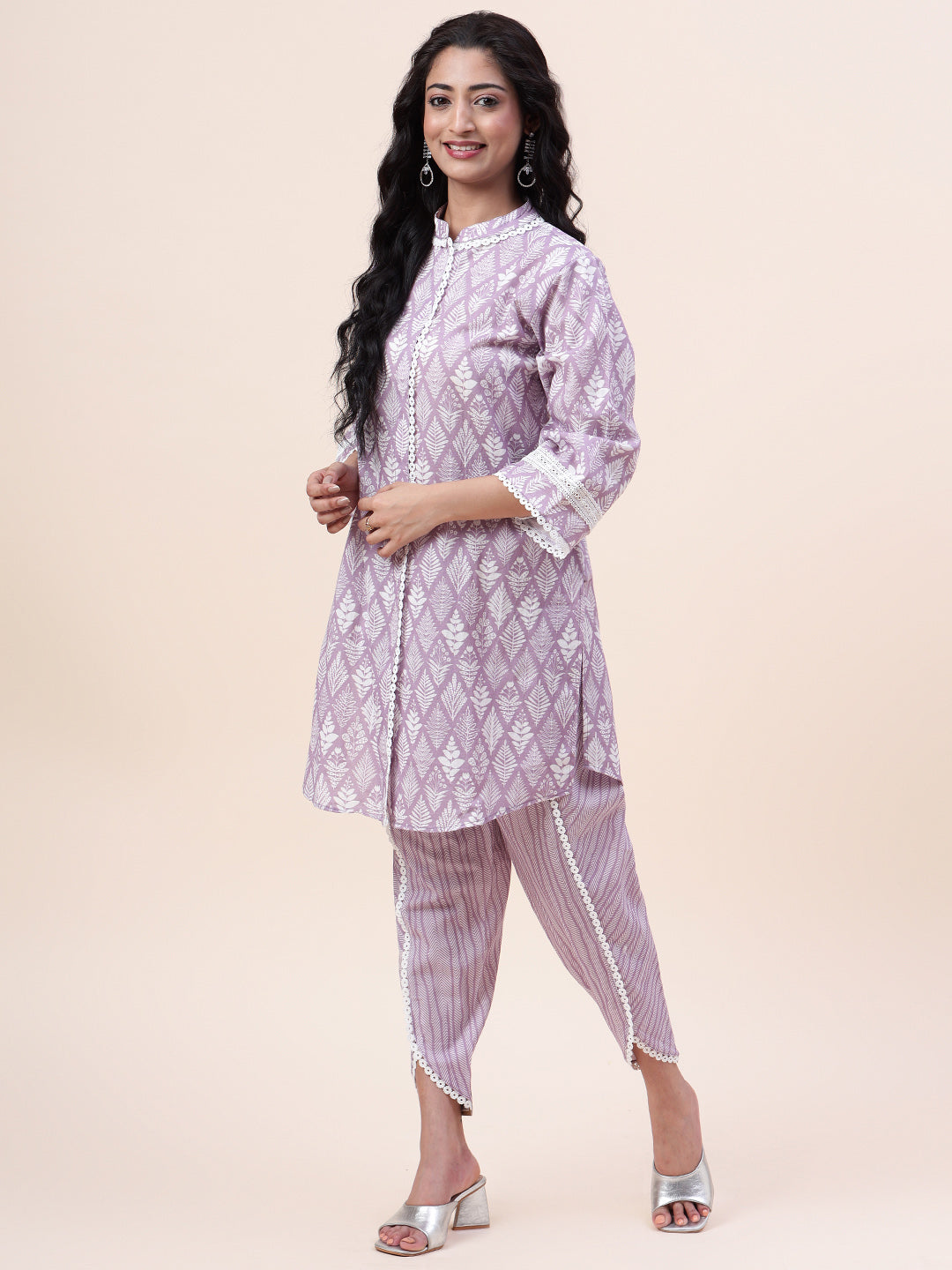 Printed Cotton Kurti With Dhoti Pants