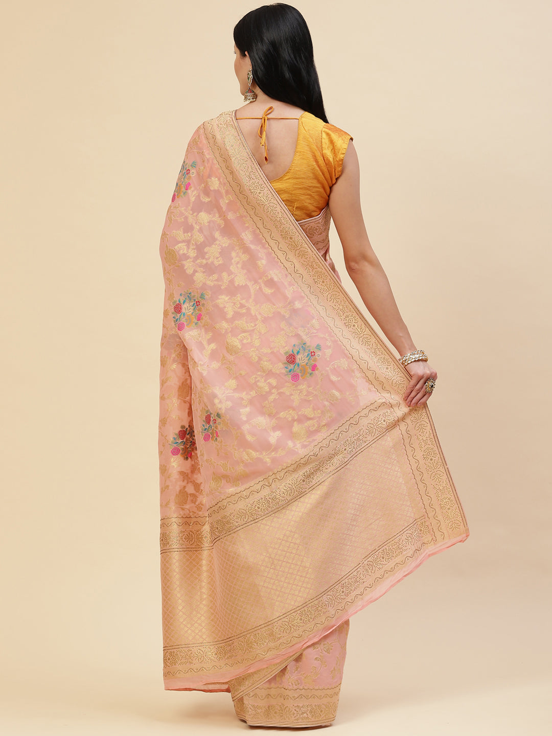 Floral Meenakari Georgette Saree
