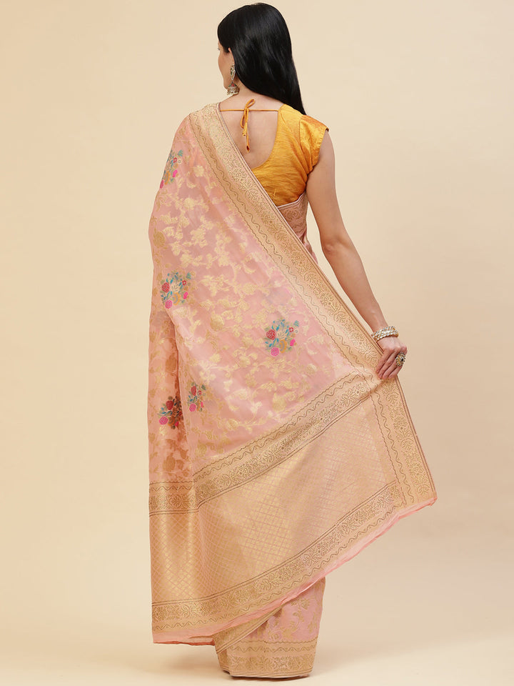Floral Meenakari Georgette Saree