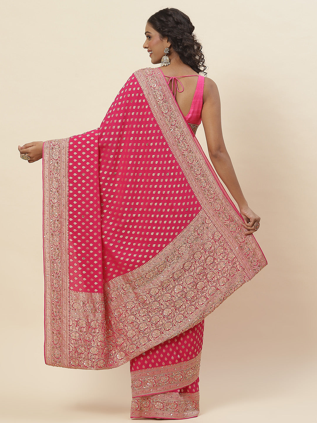 Cutdana Embroidered Georgette Saree