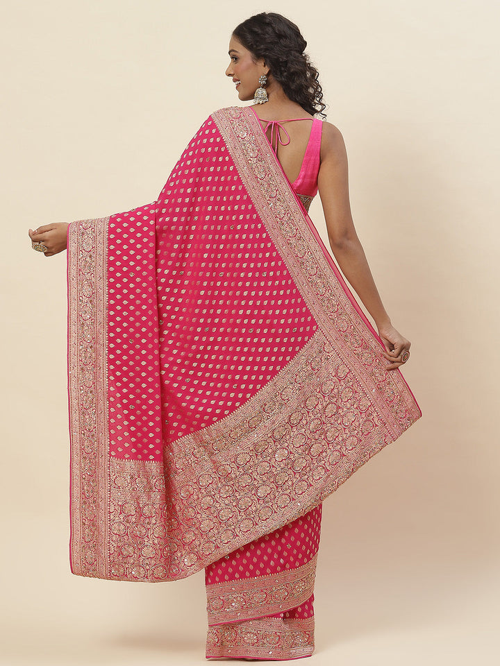 Cutdana Embroidered Georgette Saree