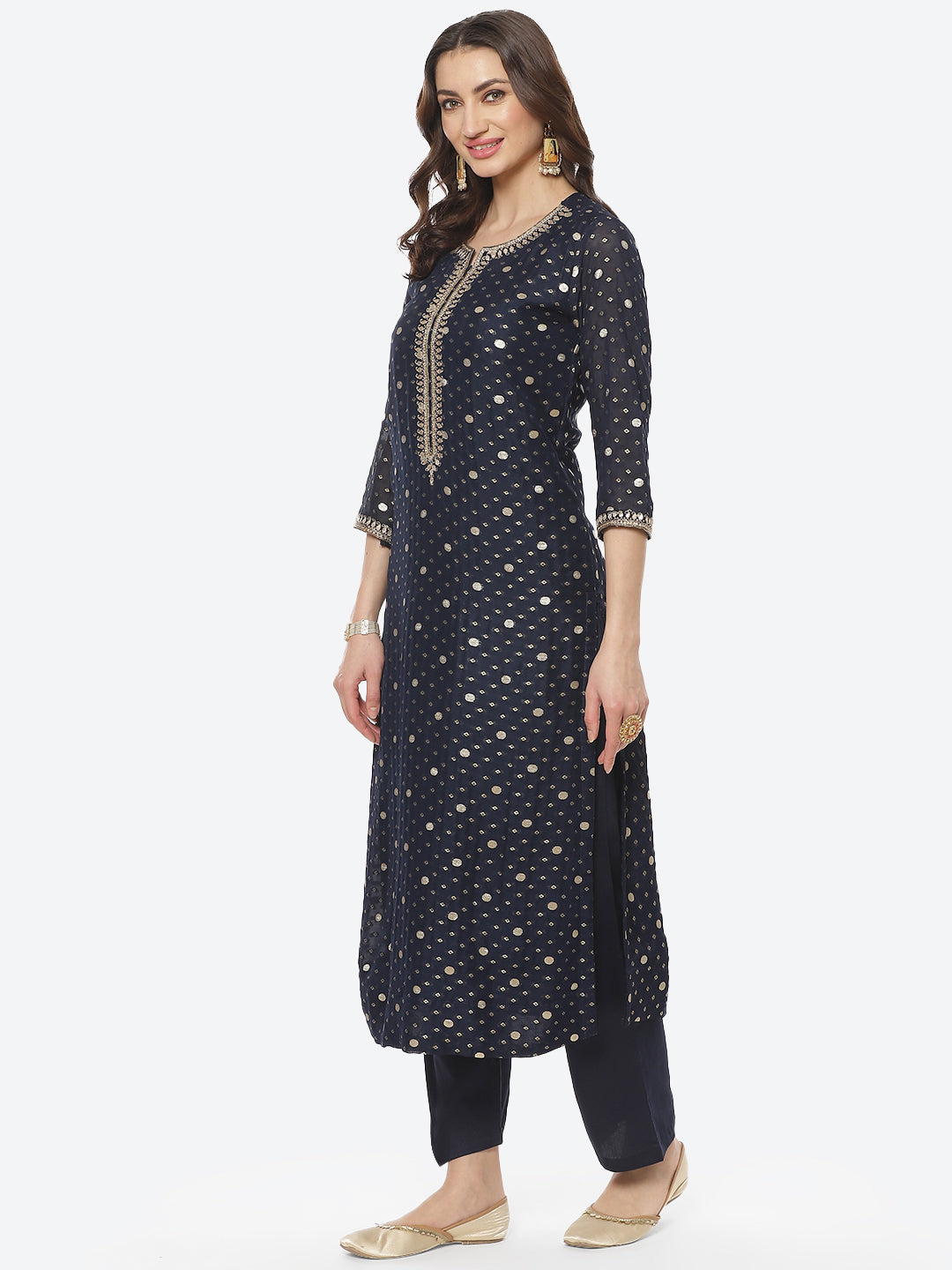 Sequence Gota Patti Georgette Kurti With Pant
