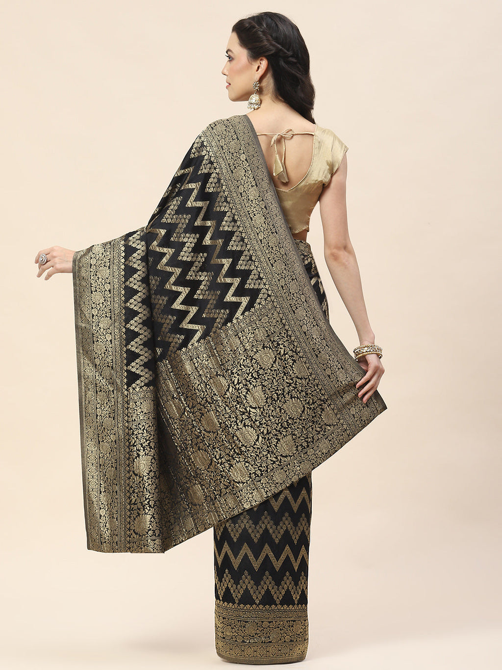 Zari Jaal Woven Georgette Saree