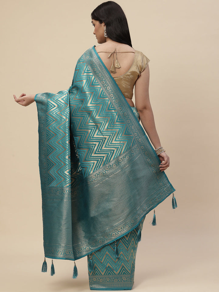 Zari Jaal Handloom Woven Saree