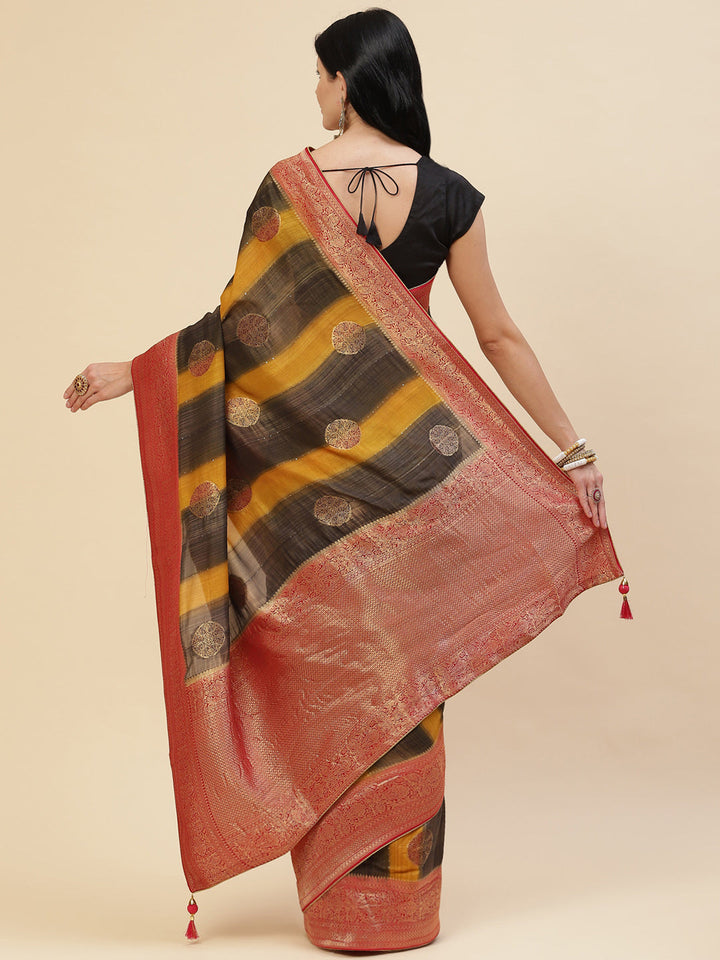Digital Printed Banarasi Border Handloom Saree