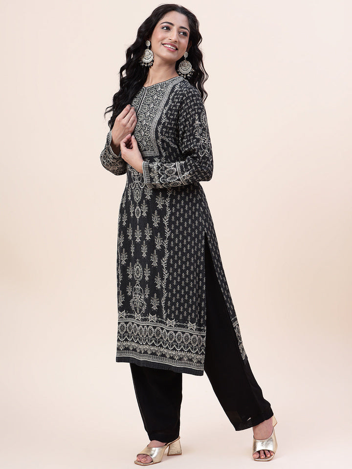 Digital Printed Crepe Kurta