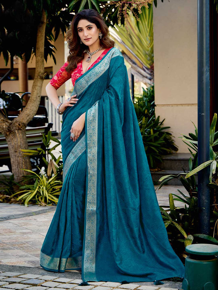 Zari Border Art Silk Saree