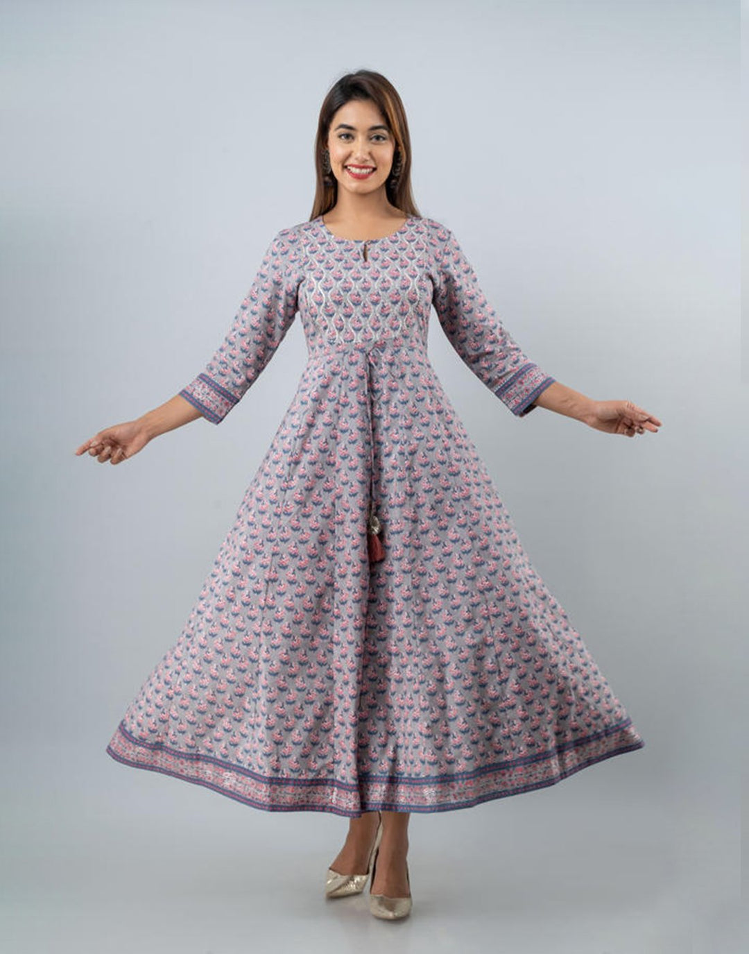 Printed Cotton Anarkali Kurti