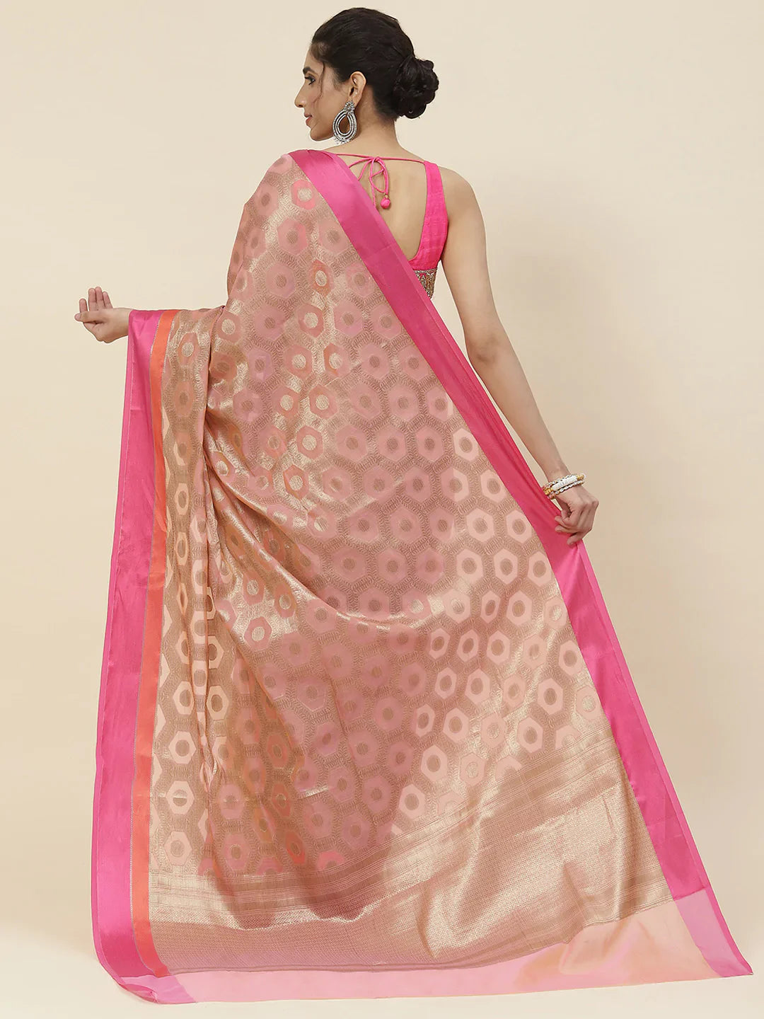 Zari Jaal Cotton Woven Saree
