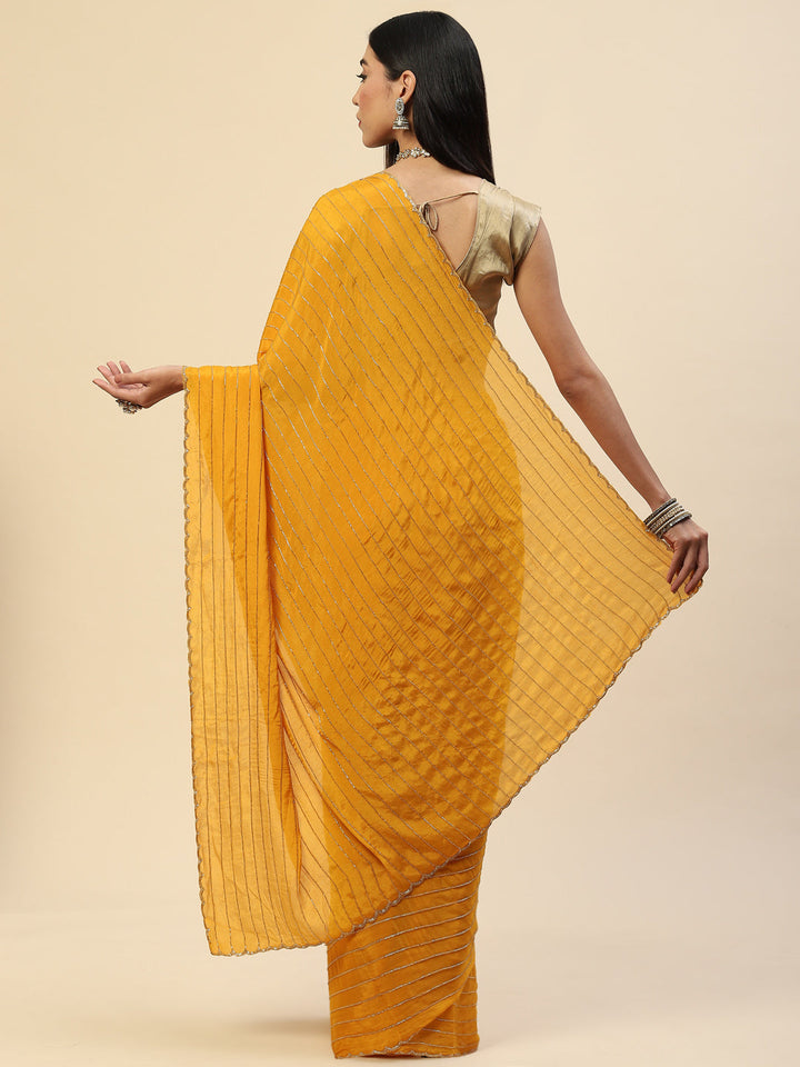 Cutdana Embroidered Crepe Saree