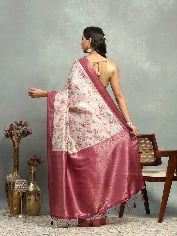 Digital Printed Art Silk Saree