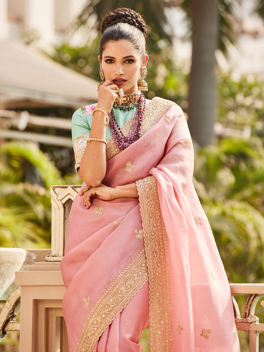Organza Embroidery Saree