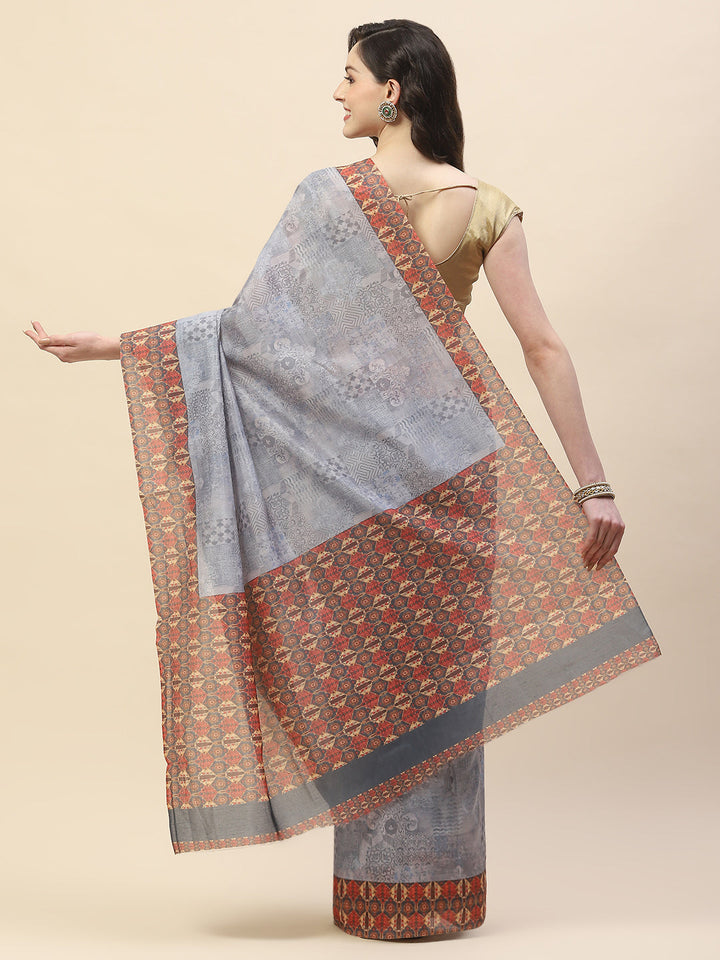 Digital Printed Handloom Saree