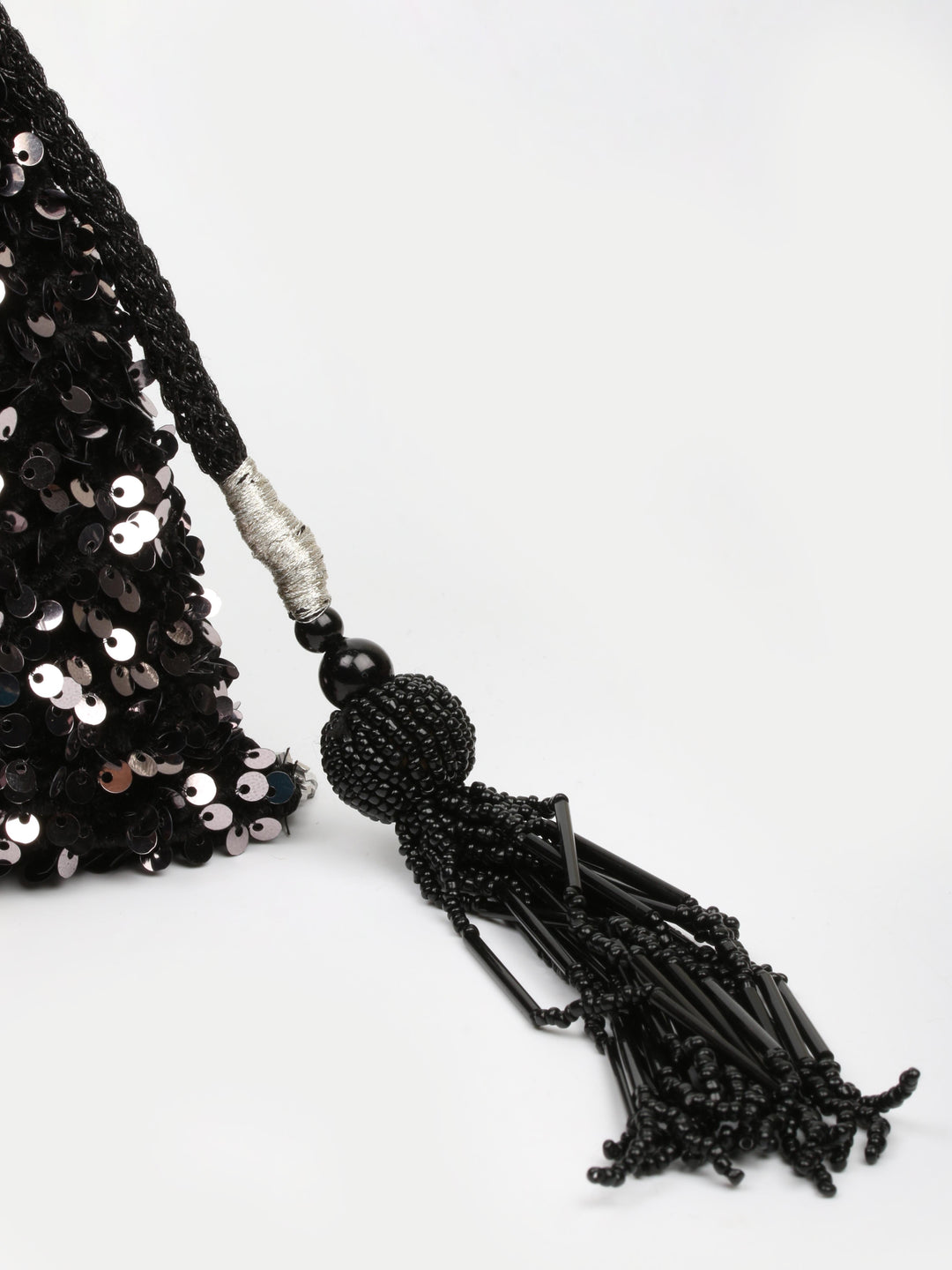 Black Sequin Potli Bag