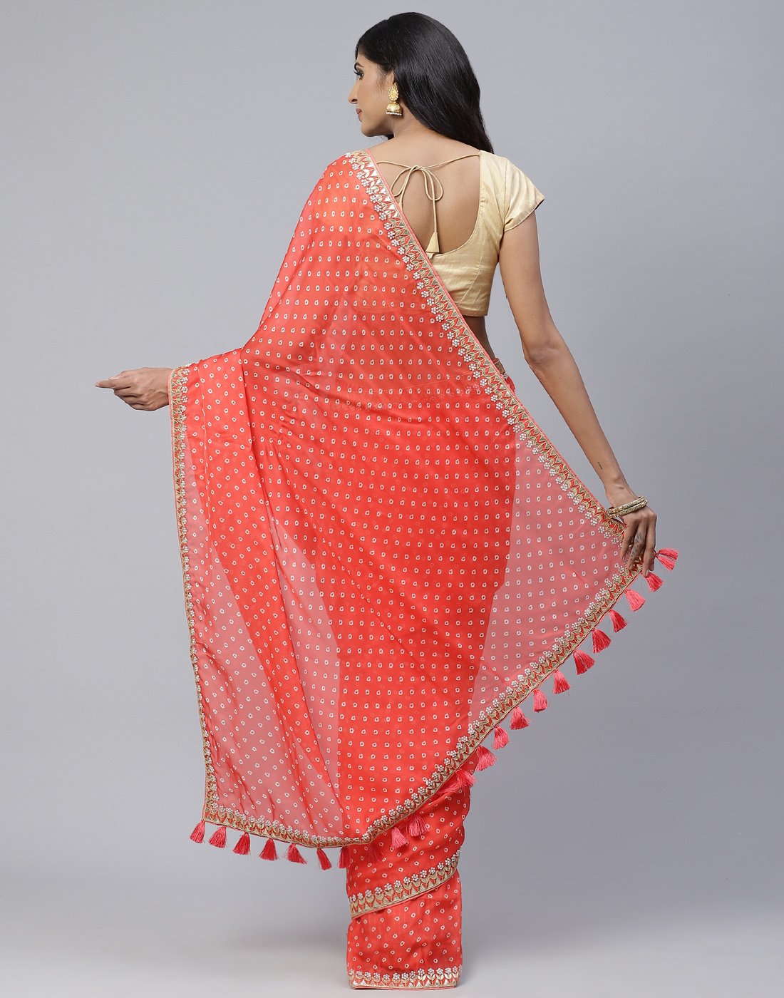 Printed Organza Saree