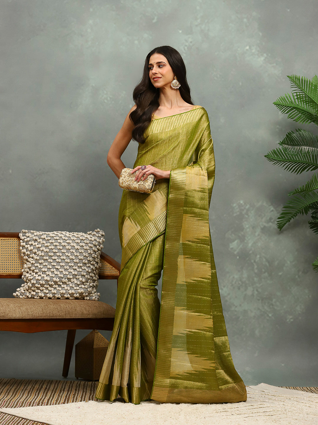 Zaari Border Art Silk Saree